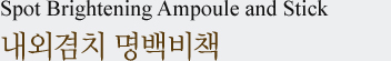 Spot Brightening Ampoule and Stick
³»¿Ü°âÄ¡ ¸í¹éºñÃ¥