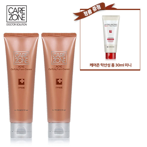 케어존 아크네 클래리파잉 폼 클렌저 더블기획세트+(증정)약산성폼30ml
