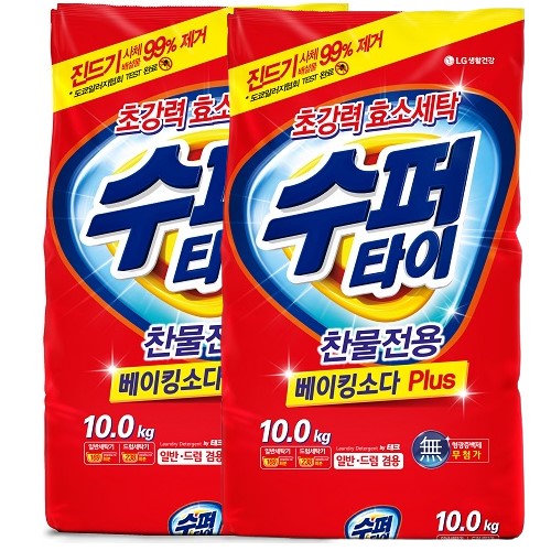 수퍼타이 표백 리필 10KG(2개_1박스)