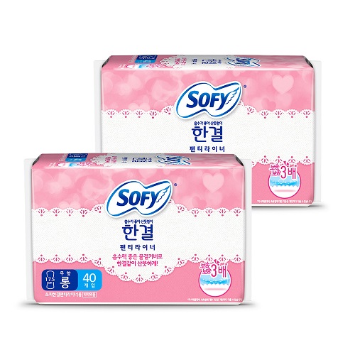 쏘피 한결 라이너 롱 무향 40P X 2팩