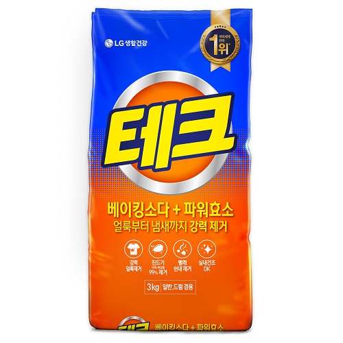 테크 베이킹소다 파워효소 분말세제 리필 3kg