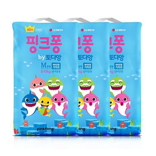 토디앙 핑크퐁 밴드 중형 180매(60매x3)