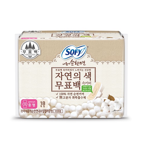 무표백 순한면 중형 18P