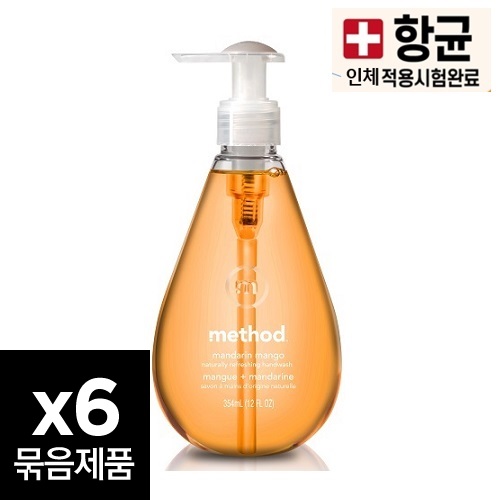 메소드 고보습핸드워시 만다린망고354ml X 6개