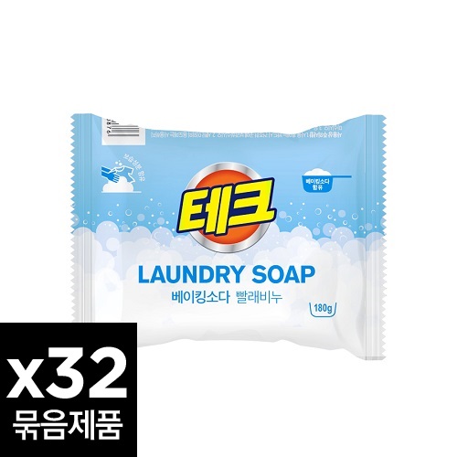 테크 베이킹소다 빨래비누 180G 32개 LG생활건강 가족몰