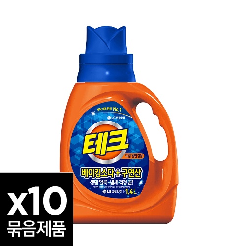 테크 베이킹소다구연산 액체세제 1.4L 10개