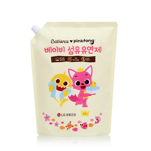 베비언스 핑크퐁 베이비 섬유유연제 대용량 캡리필 2200ML