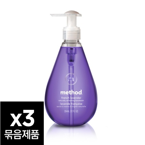 메소드 고보습핸드워시 프렌치라벤더354ml 3개